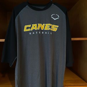 Canes baseball evoshield 3/4 sleeve dri-fit shirt